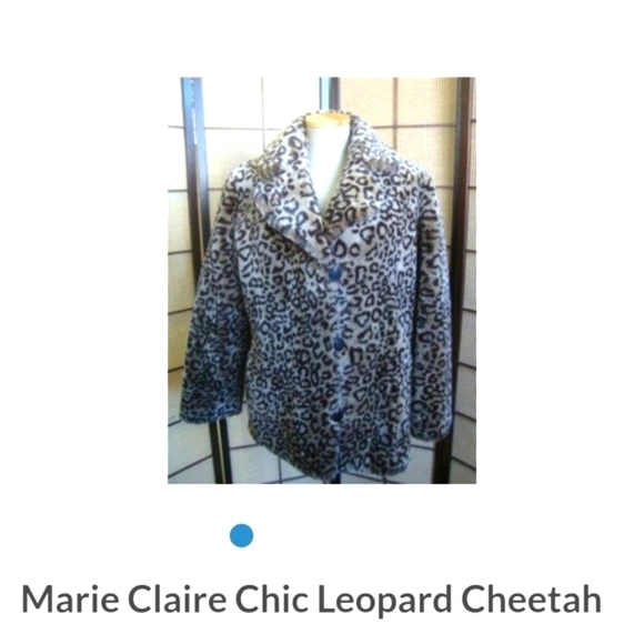 MARIE CLAIRE VEGAN FAUX FUR JACKET SIZE MEDIUM - Picture 7 of 7